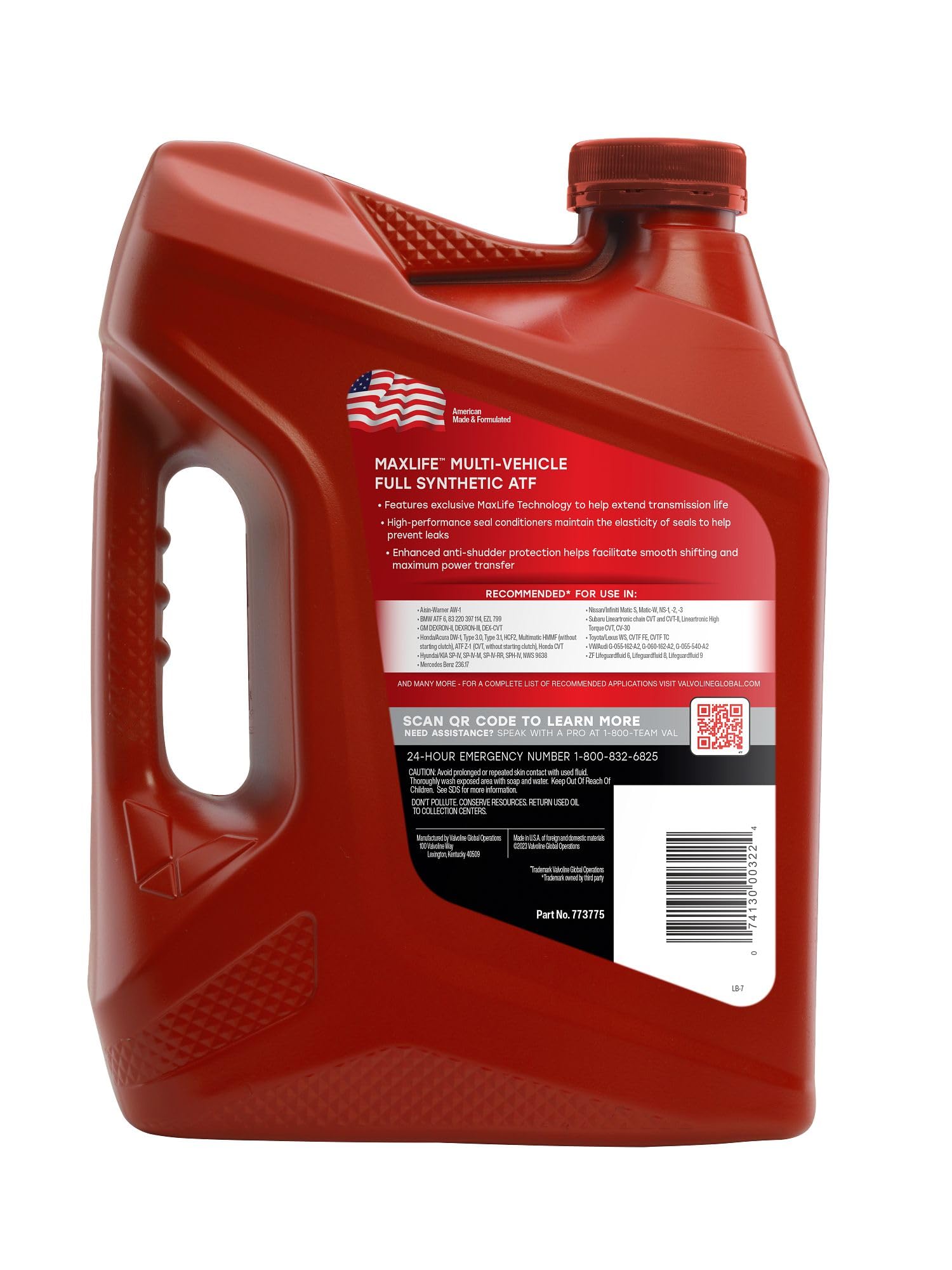Valvoline ATF being poured into funnel, showing clean pour and precise filling benefit