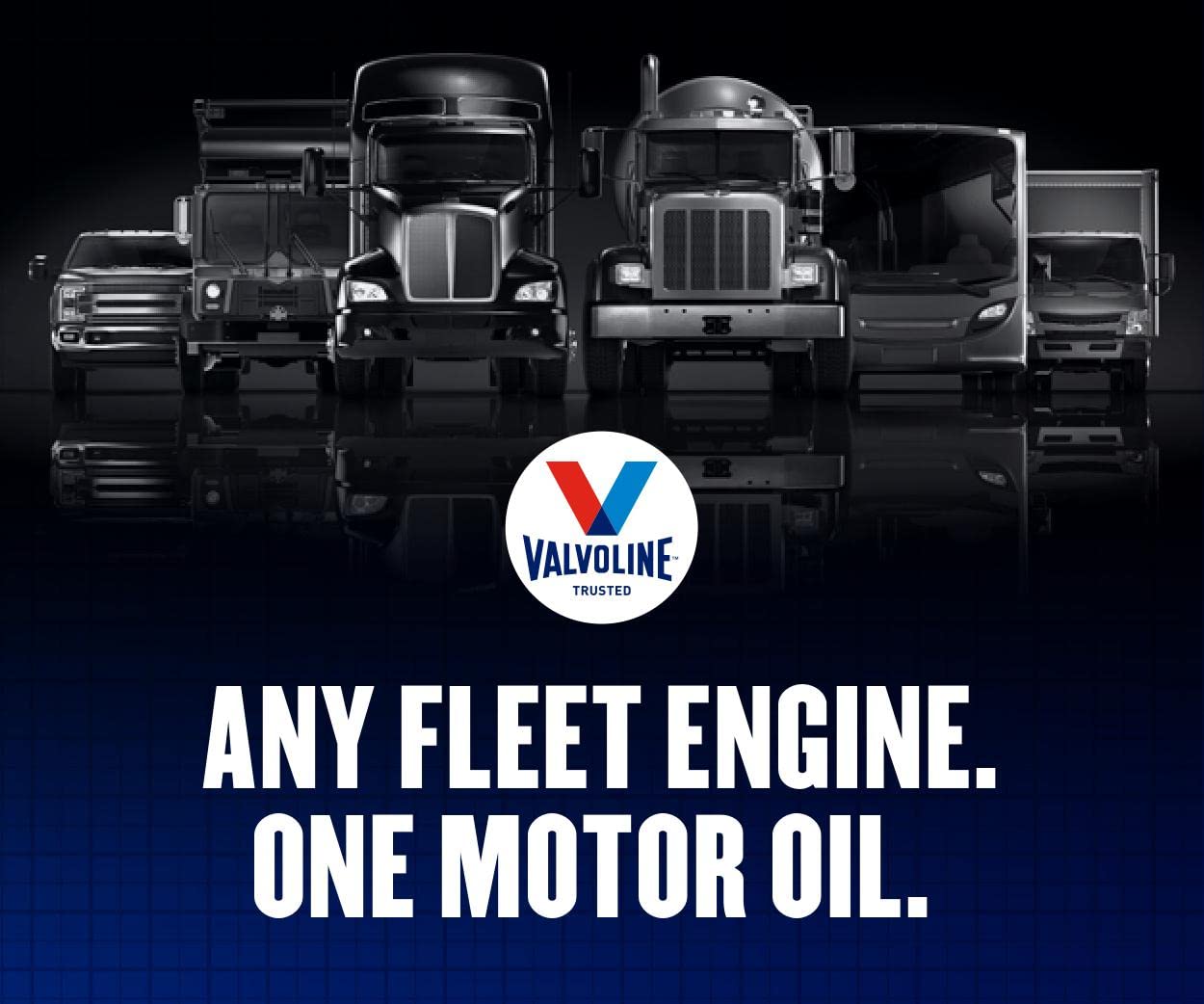 Galon size comparison with other containers showing Valvoline Premium Blue scale advantage