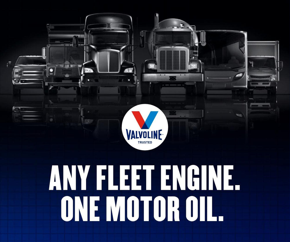 Galon size comparison with other containers showing Valvoline Premium Blue scale advantage