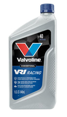 Valvoline VR1 back label with specifications and usage information