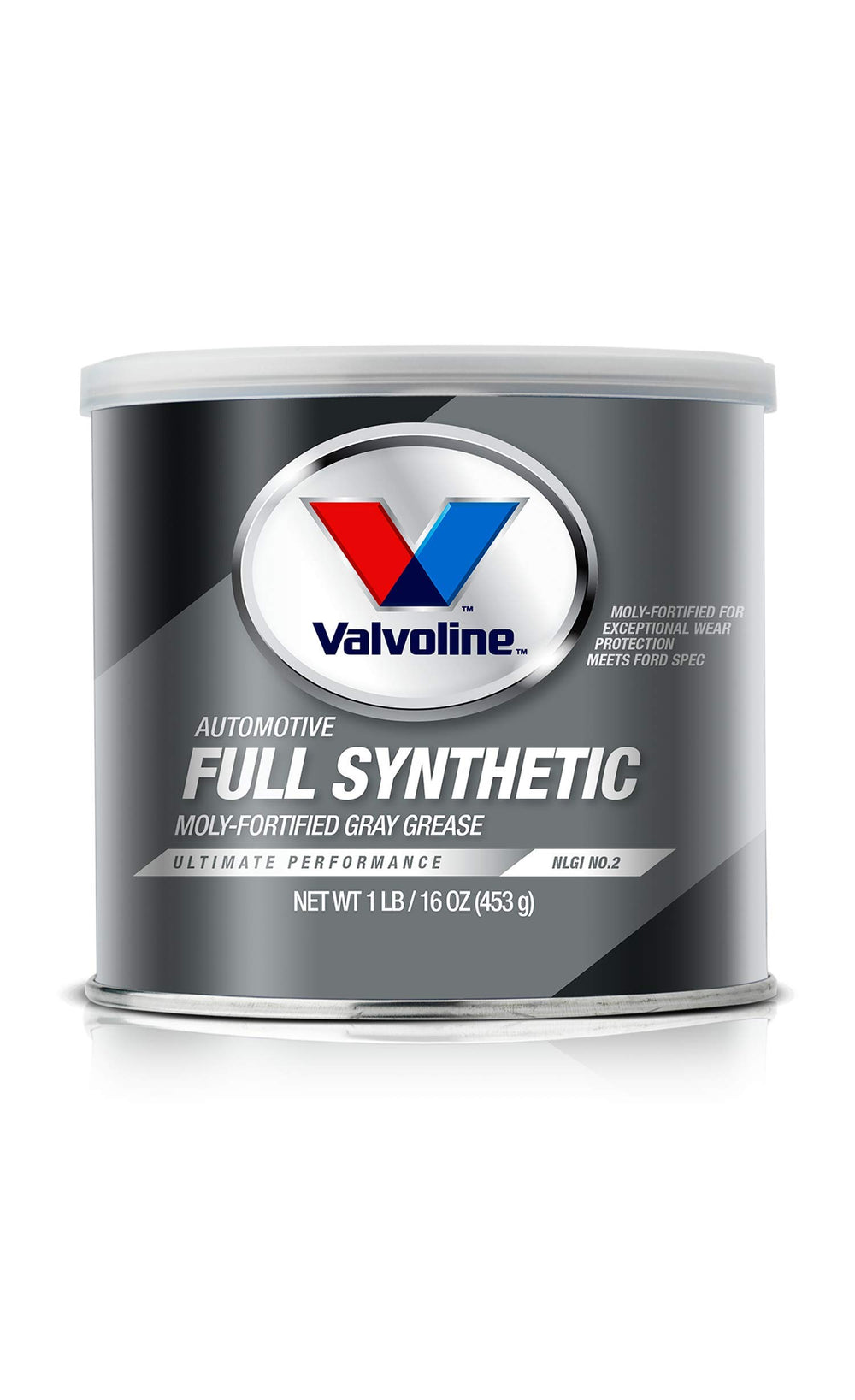 Valvoline VV986 front label showing product name and weight, highlights reliability