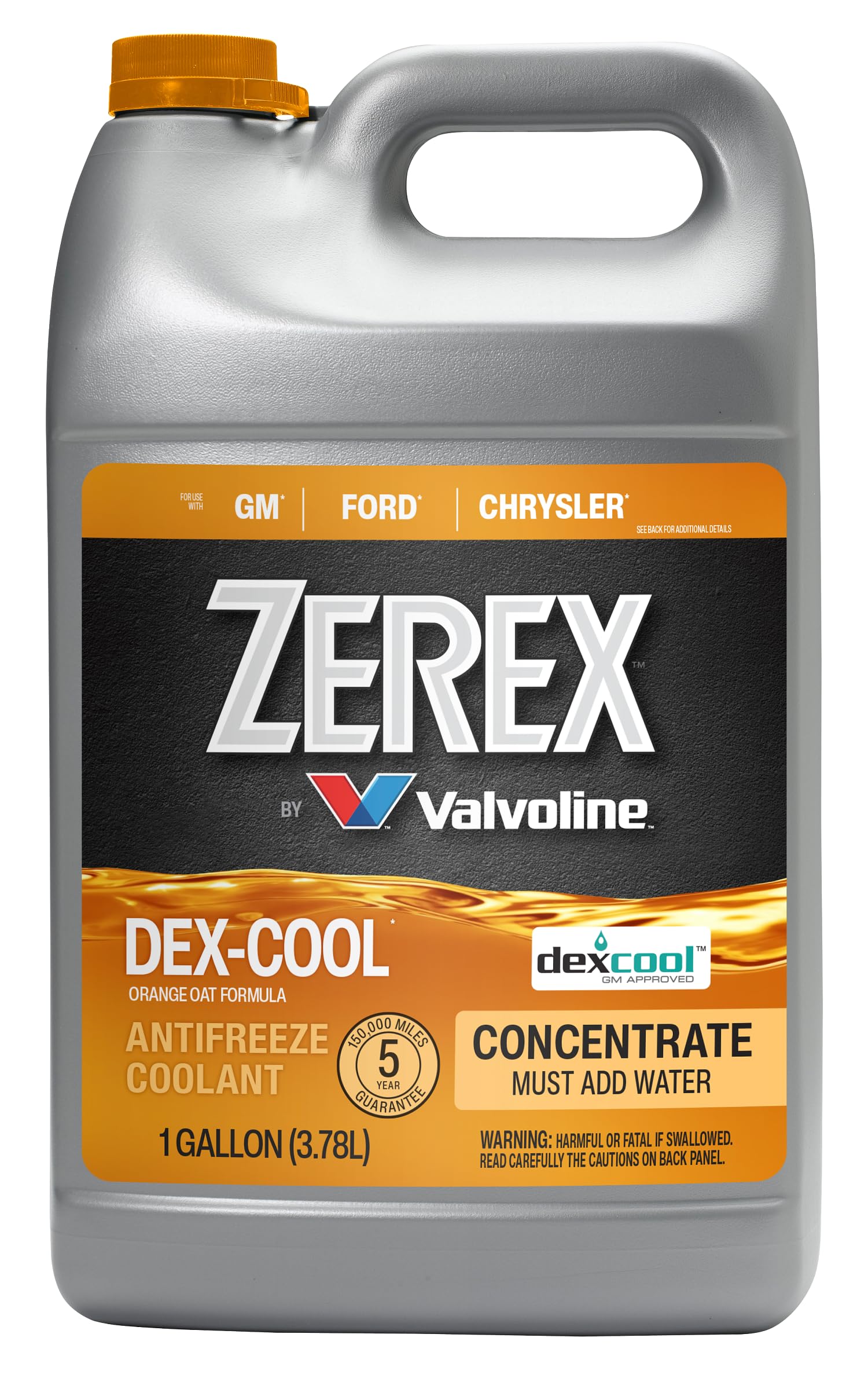 Valvoline Zerex front label showing product and benefits