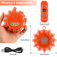 Vancle hooked inside traffic cone showing hanging option and protected warning