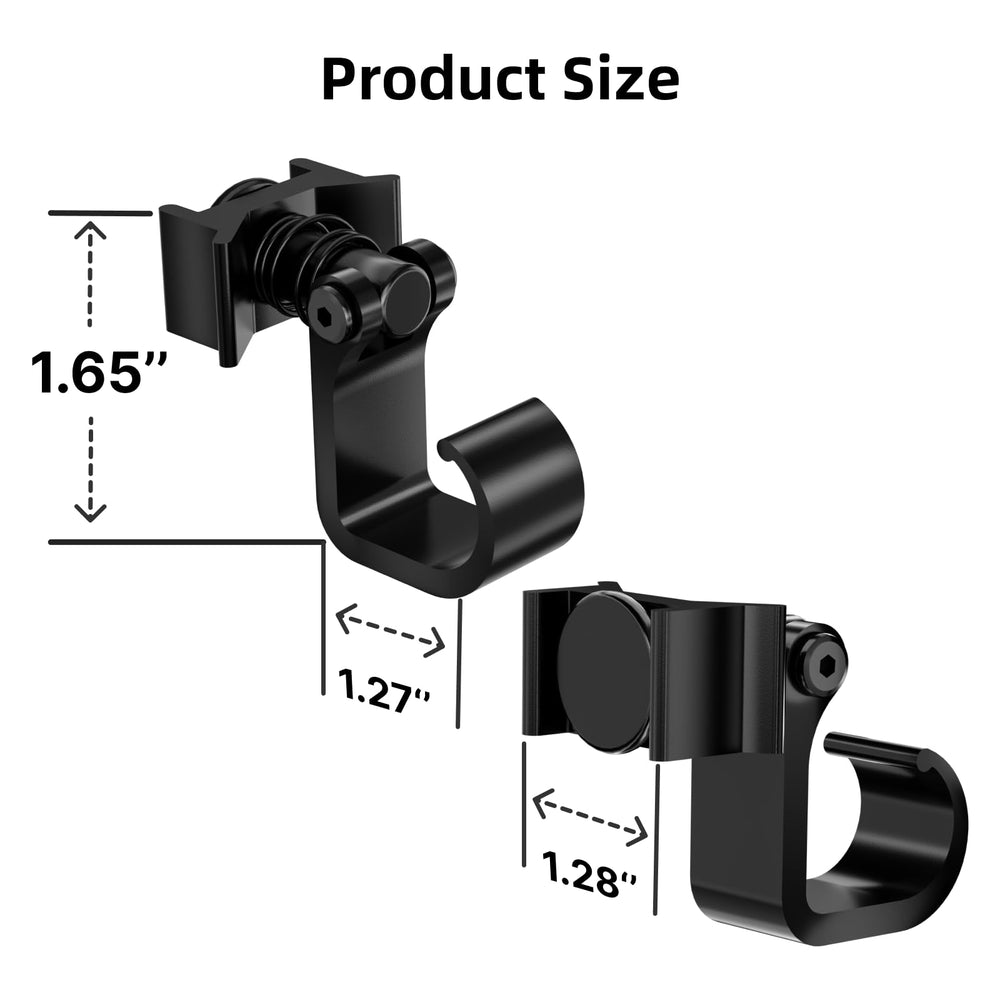vandrabase hooks next to ruler for scale showing compact space-saving size