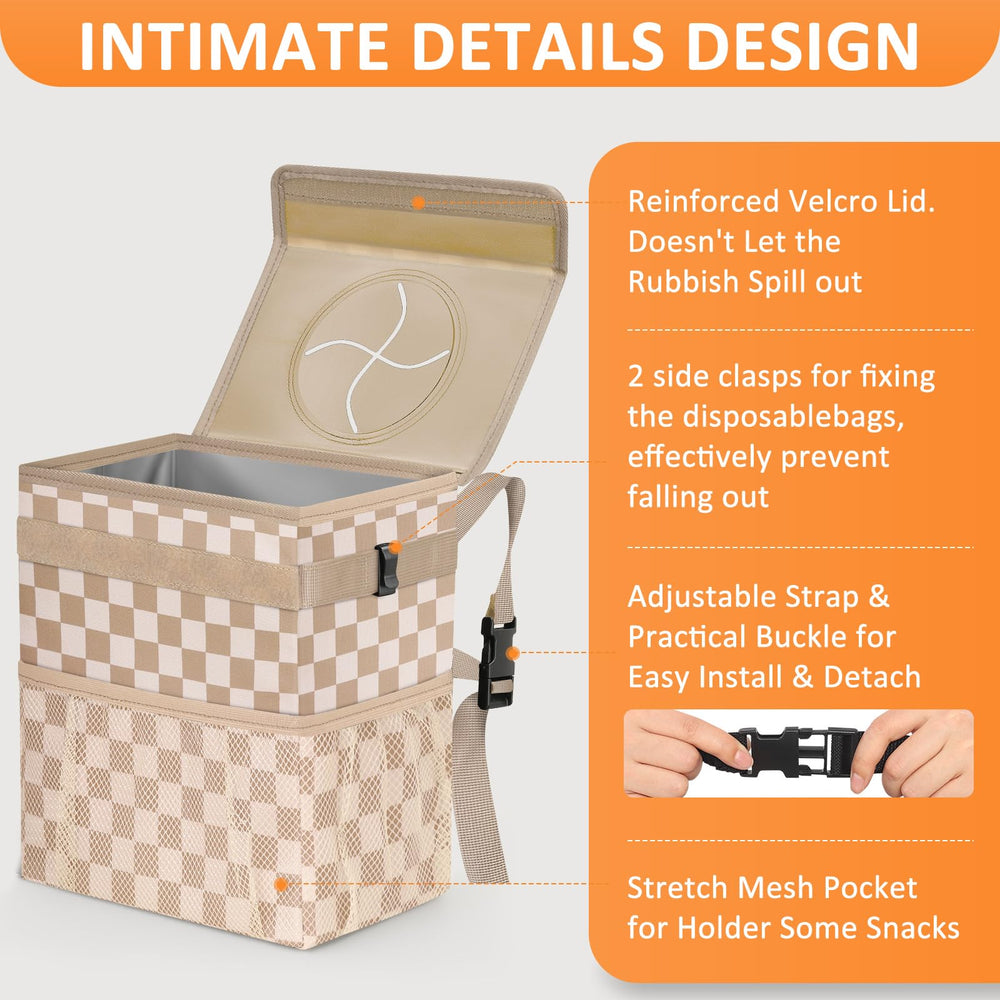 Vankor mounted on headrest demonstrating secure attachment and tidy cabin
