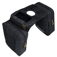 Vanlison front view of tank bag showing compact profile and secure storage benefit