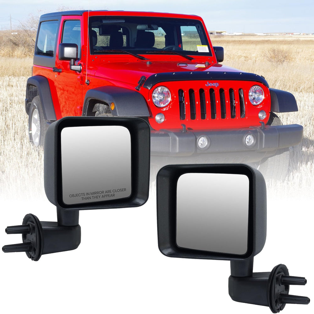 VANLOGY front view of both mirrors showing exact OEM fit and improved appearance