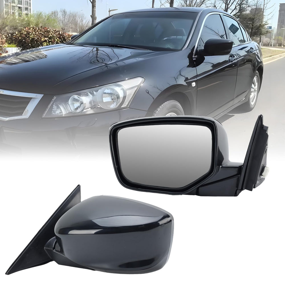 VANLOGY left driver mirror front view showing clean housing and accurate fit