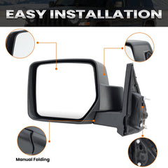 VANLOGY mirror rear mounting plate view with precise bolt pattern benefit