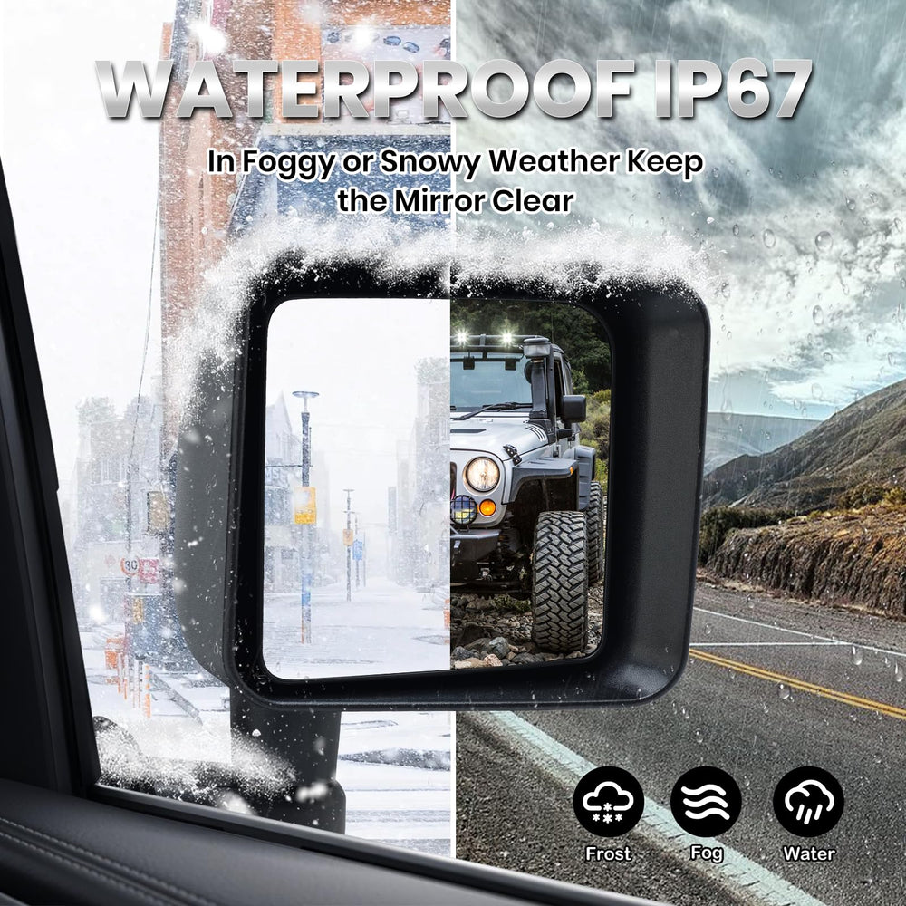 VANLOGY mirror in hand scale demonstrating compact size and sturdy build
