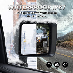 VANLOGY mirror in hand scale demonstrating compact size and sturdy build