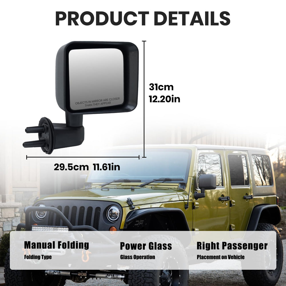 VANLOGY mirror rear mounting plate showing OEM bolt pattern for easy install