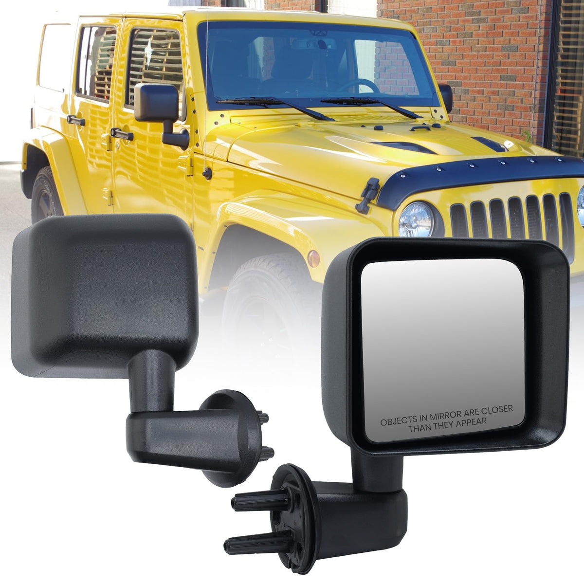 VANLOGY right passenger mirror front view showing clean reflective glass and fit