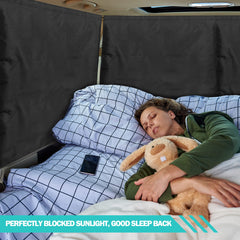 VANPET double-layer fabric close-up demonstrating thick blackout performance