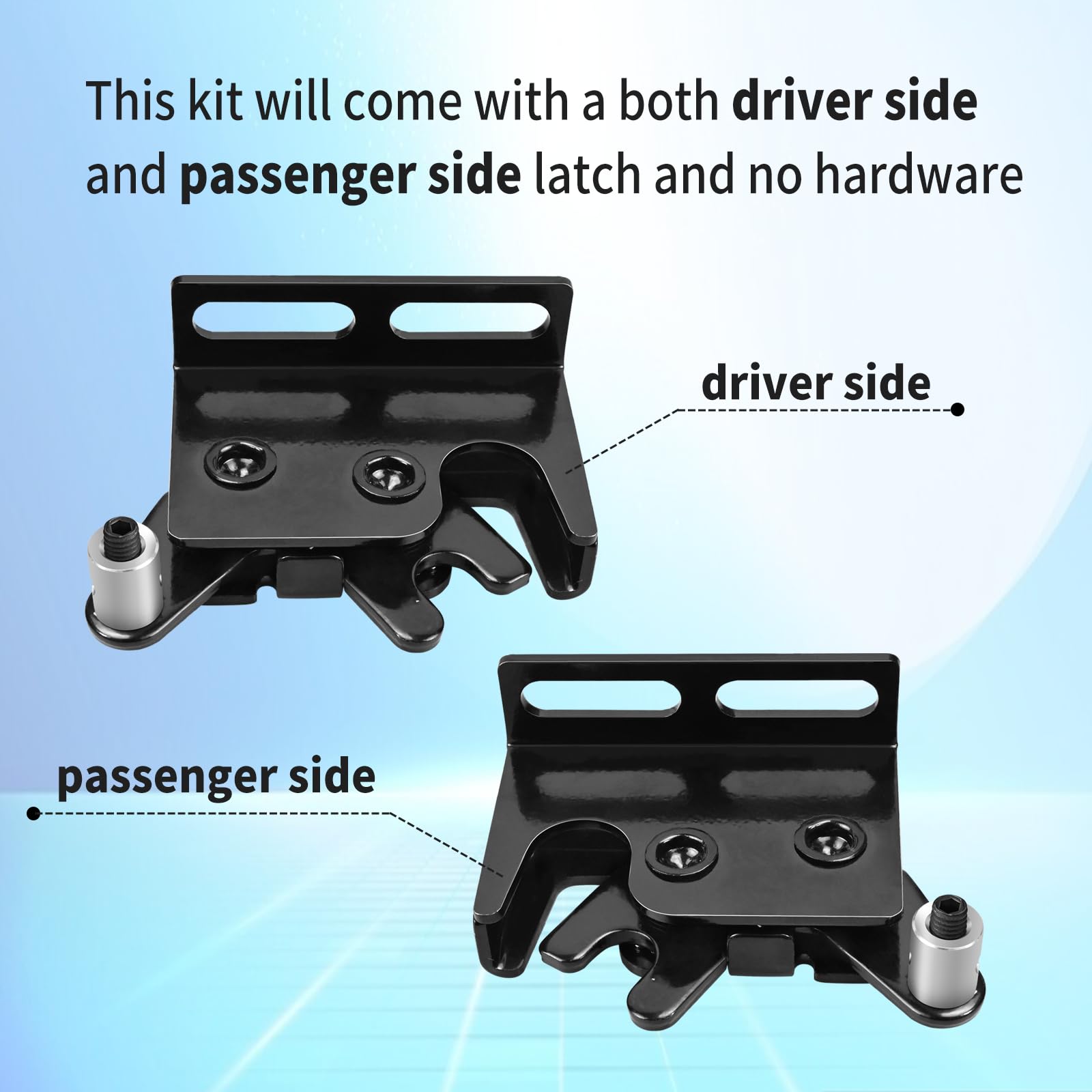 Vanshly latch beside ruler showing compact size and mounting alignment
