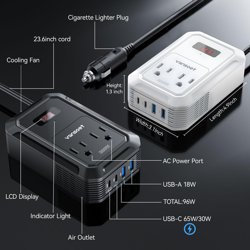 vansoet used at campsite powering LED string lights for convenience