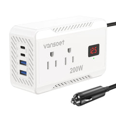 vansoet front panel showing outlets and display for convenient device power