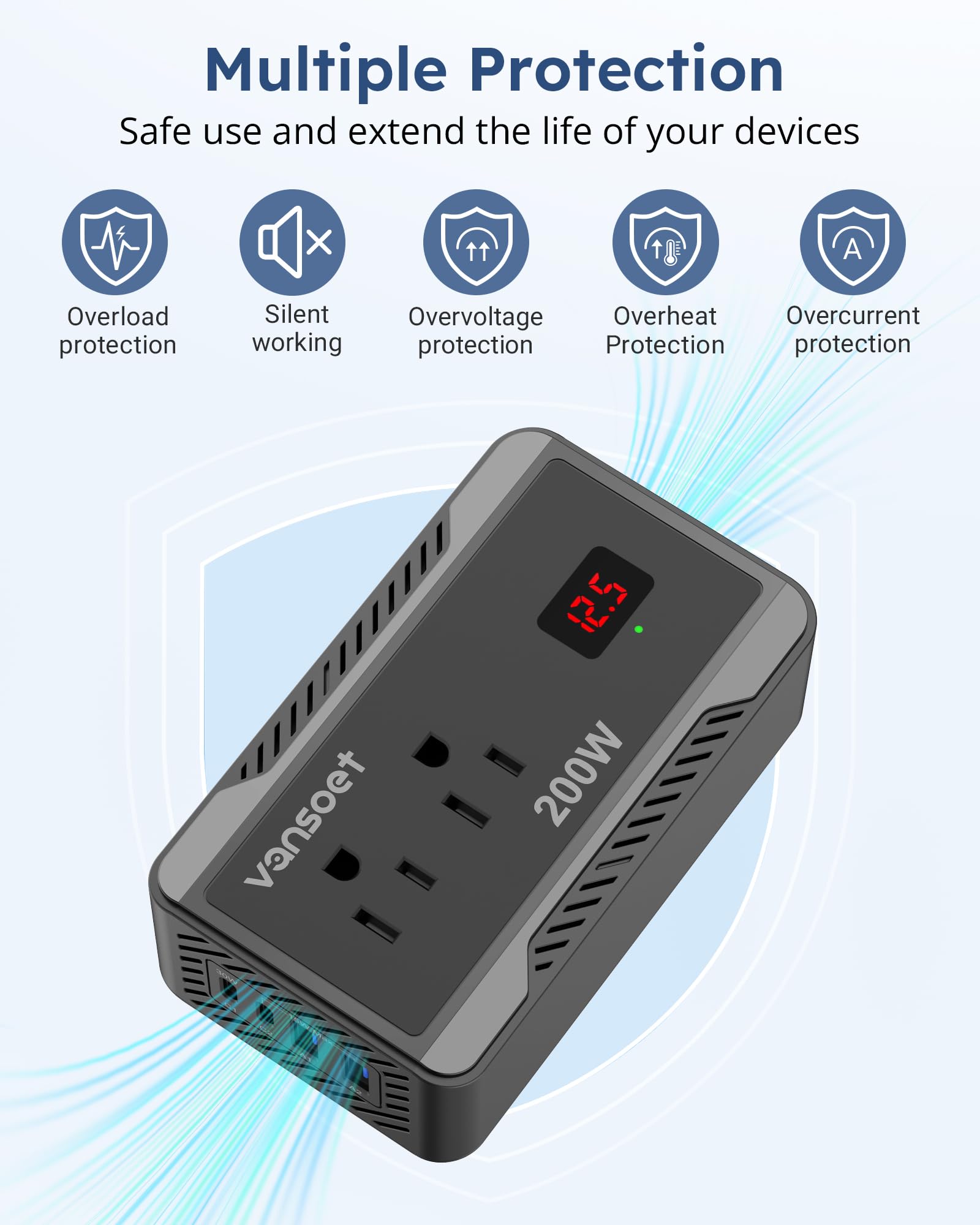 vansoet in hand to show compact size and easy storage for travel