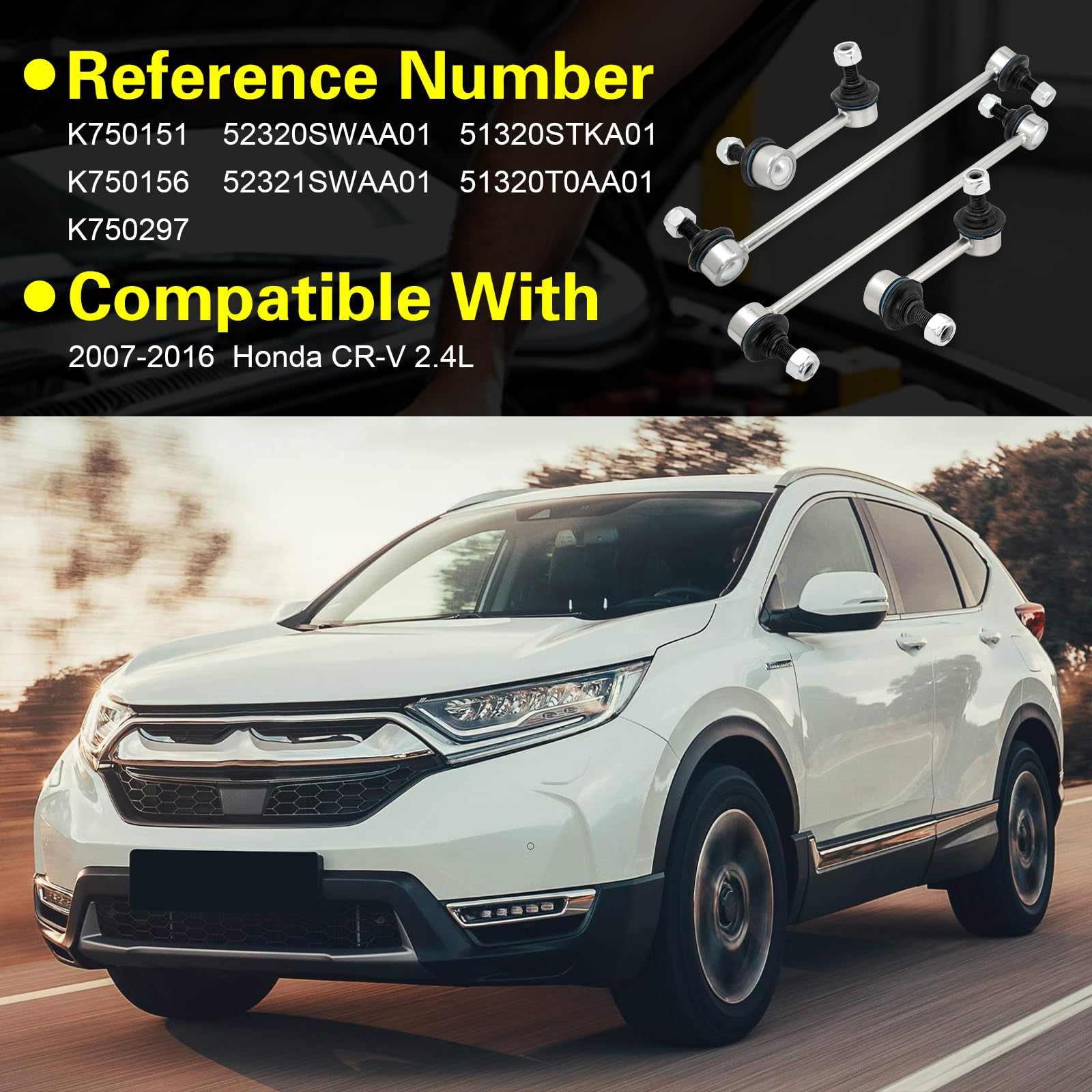 VANUODA installed front link on Honda CR-V improving steering stability