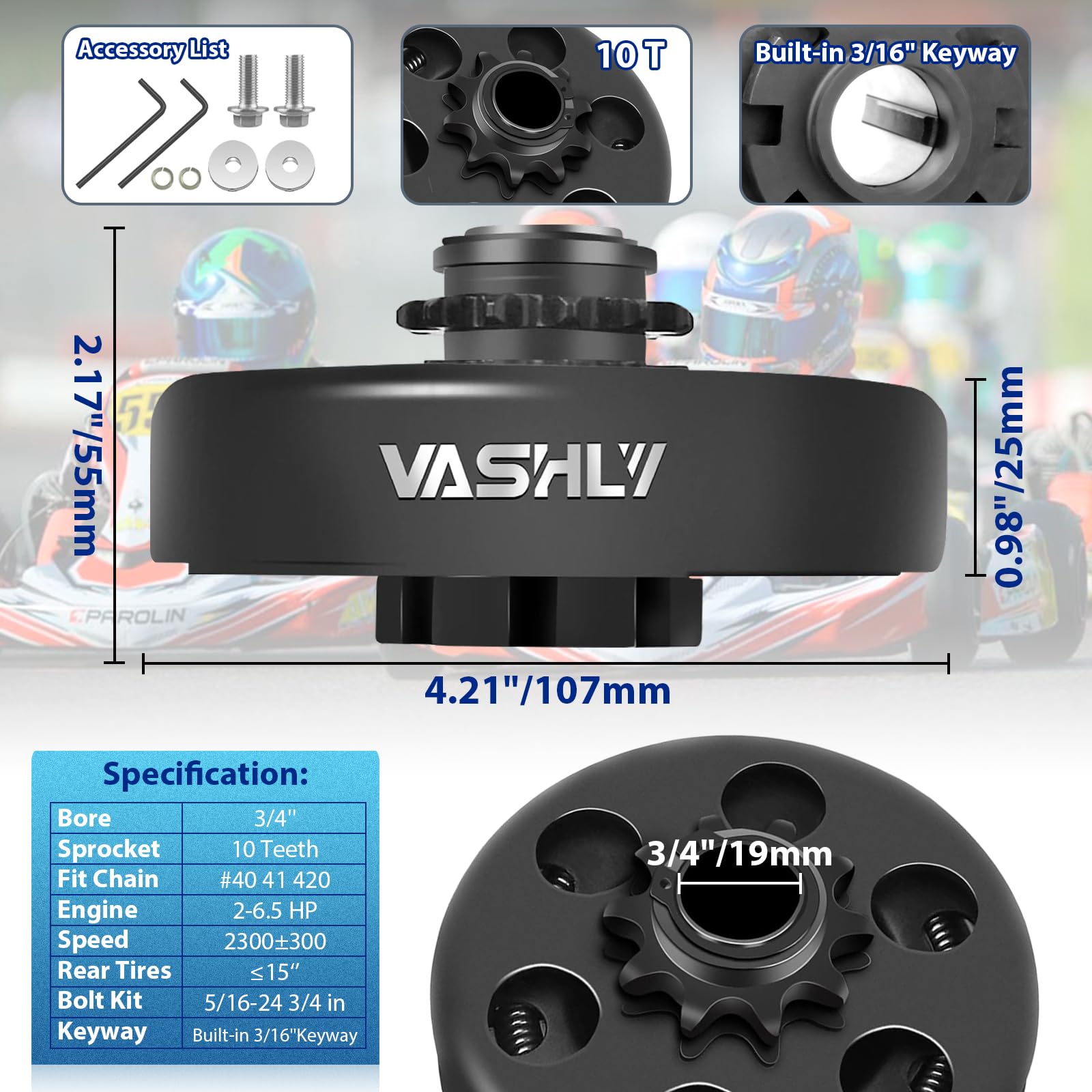 Vashly close-up of sprocket teeth highlighting precise machining and chain compatibility