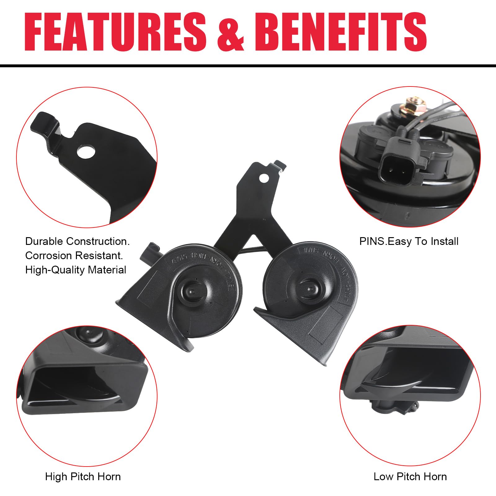VASTAUTO horn wiring connector detail ensuring correct electrical fit and function