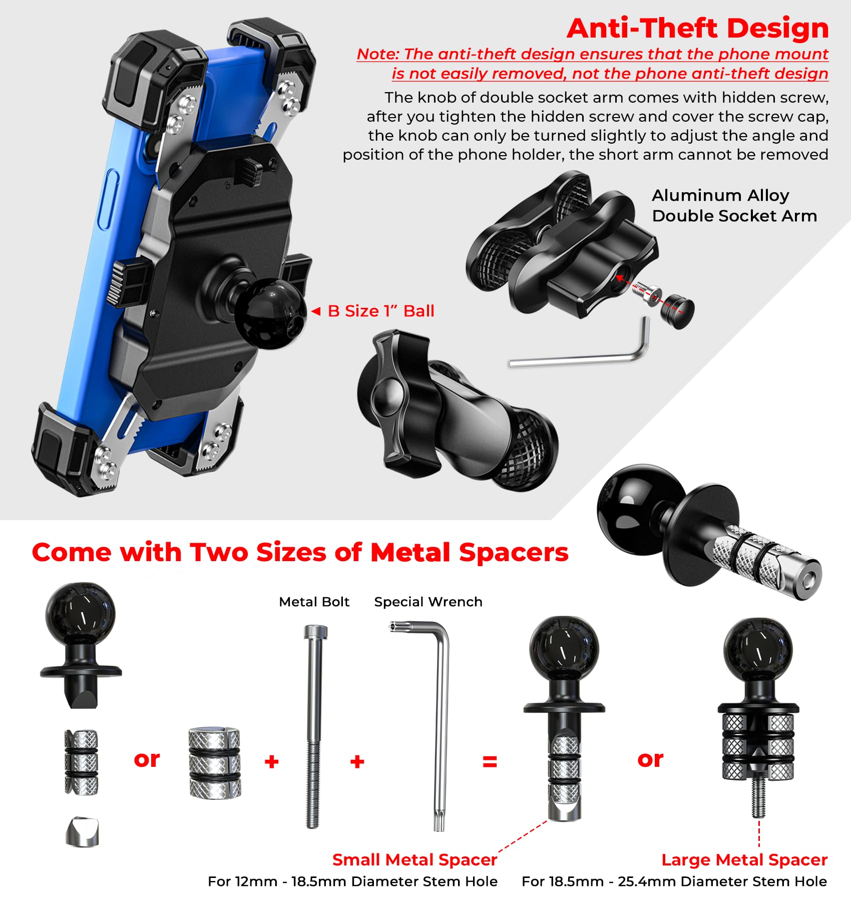 VAZESWIN double-socket arm and knob delivering stable position benefit