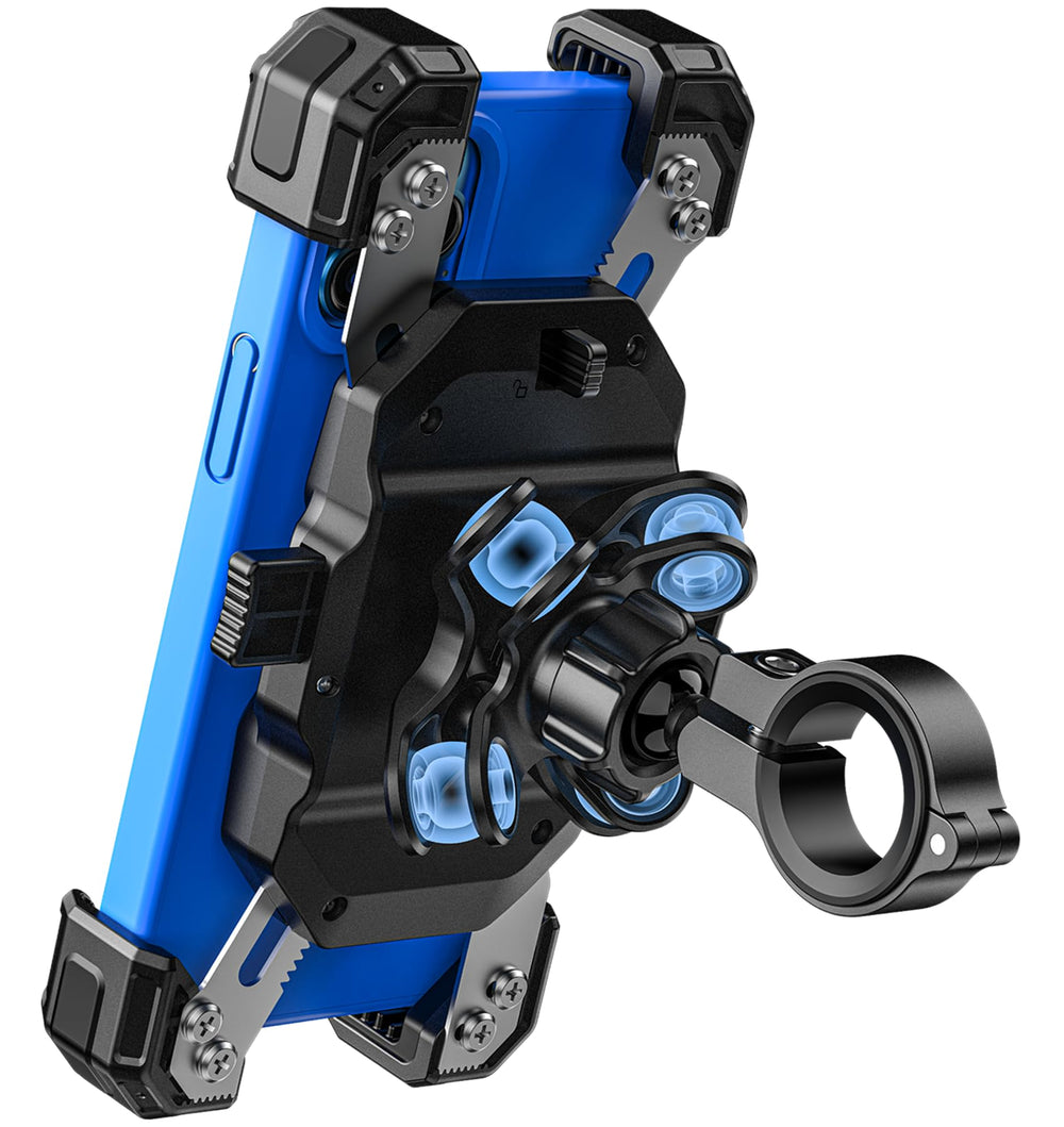 VAZESWIN front view mounted on handlebar showing secure phone hold and quick access