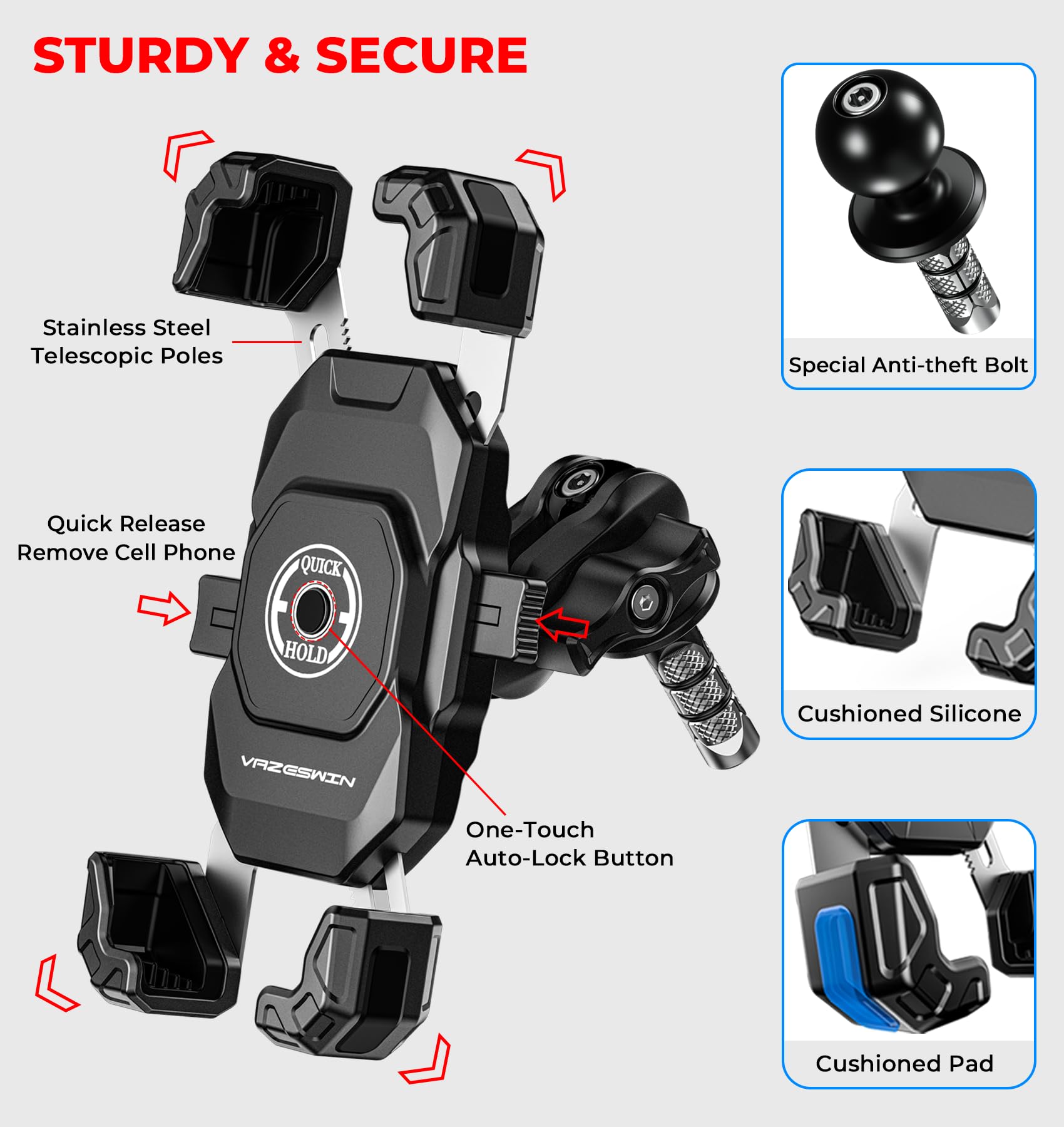 VAZESWIN side angle showing 360° rotation for optimal viewing benefit