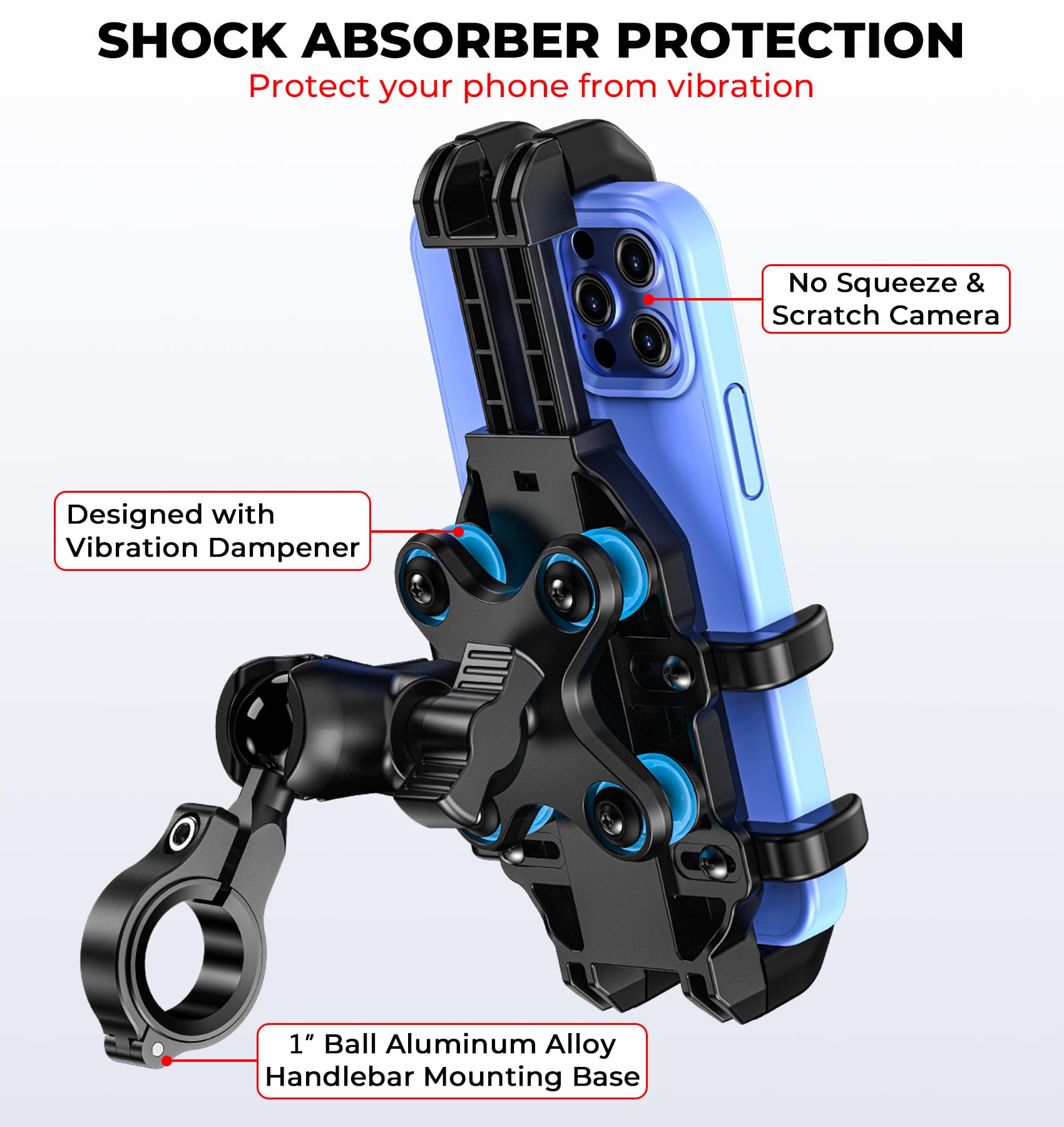 VAZESWIN close-up of silicone claws gripping phone to prevent slips