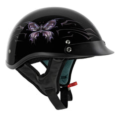 VCAN helmet side with intricate butterfly detail adding subtle style