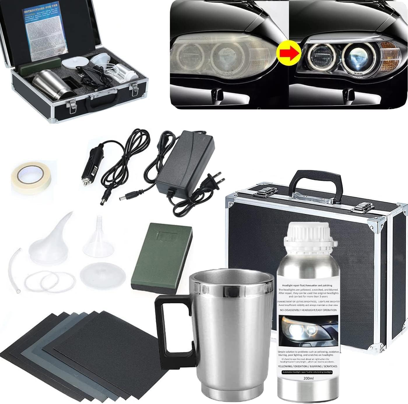 VCTSELITY aluminum case view showing all kit components and organized storage benefits