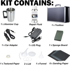 VCTSELITY assortment of sandpapers and sanding plate demonstrating controlled prep benefits
