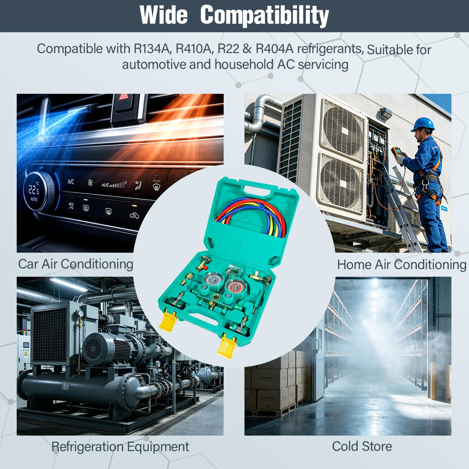 VECOTOOLS scale comparison handheld view showing kit compact, easy transport