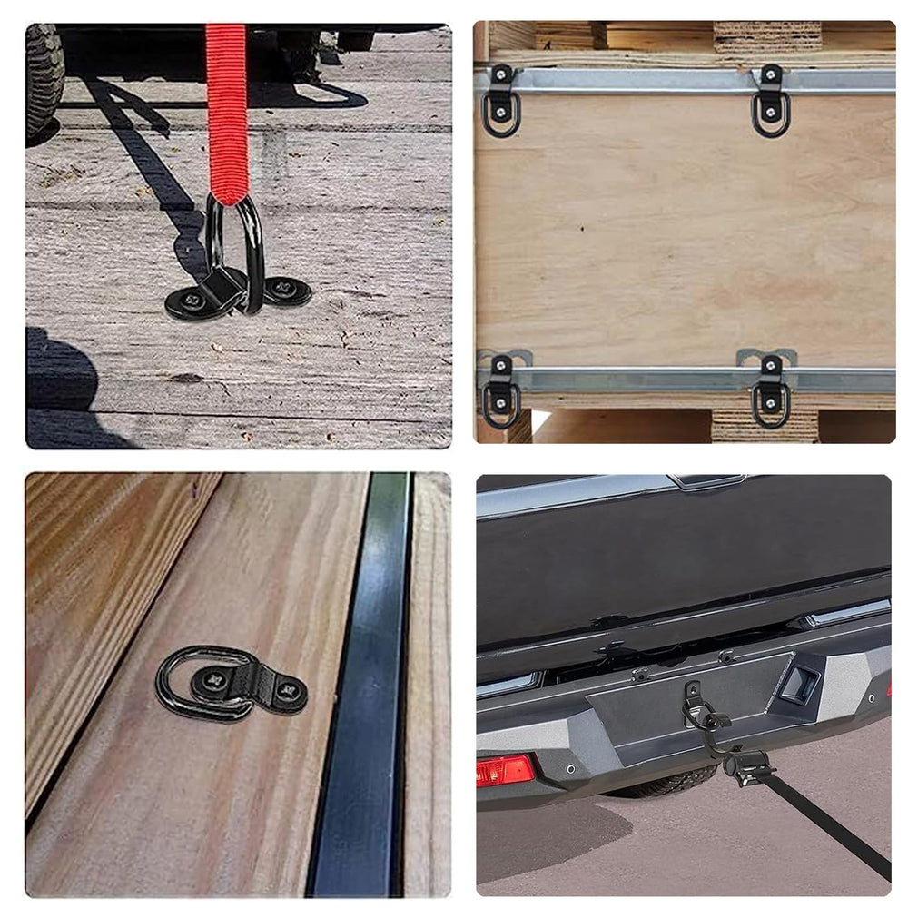 VEEBELL mounting bracket and hardened screws laid out for easy installation benefit