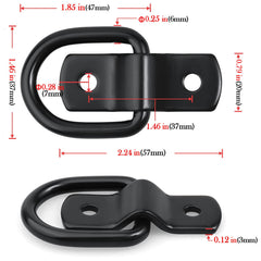 VEEBELL D-ring mounted on trailer bed demonstrating secure cargo anchoring benefit