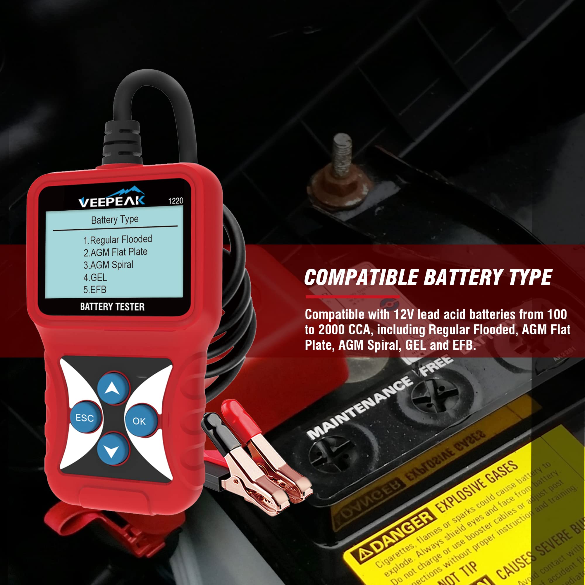 Veepeak bench test with battery out of vehicle for workshop convenience