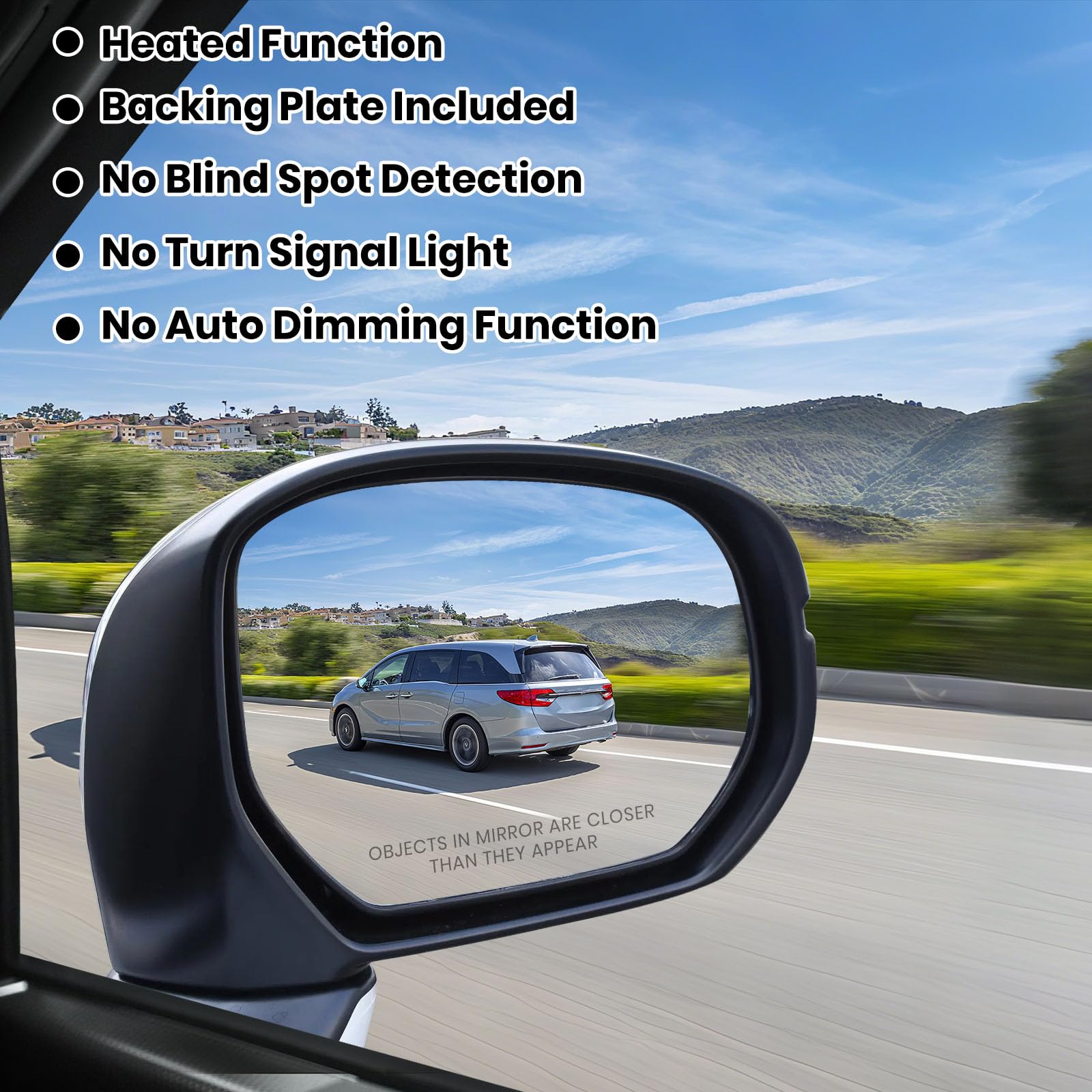 vefix lifestyle shot on Odyssey driving showing clearer lane visibility and safety benefit