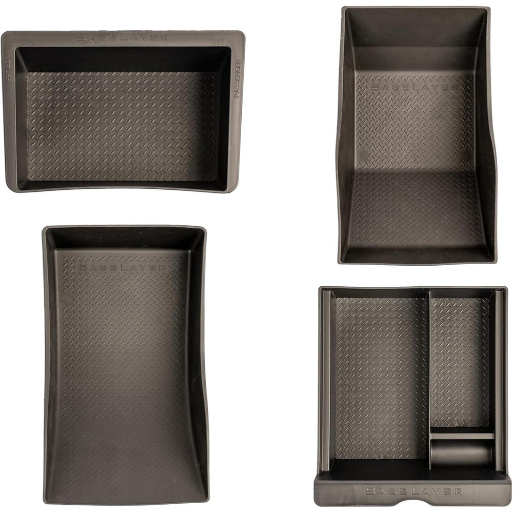 Vehicle OCD front view tray set showing neat compartments and quick access benefits
