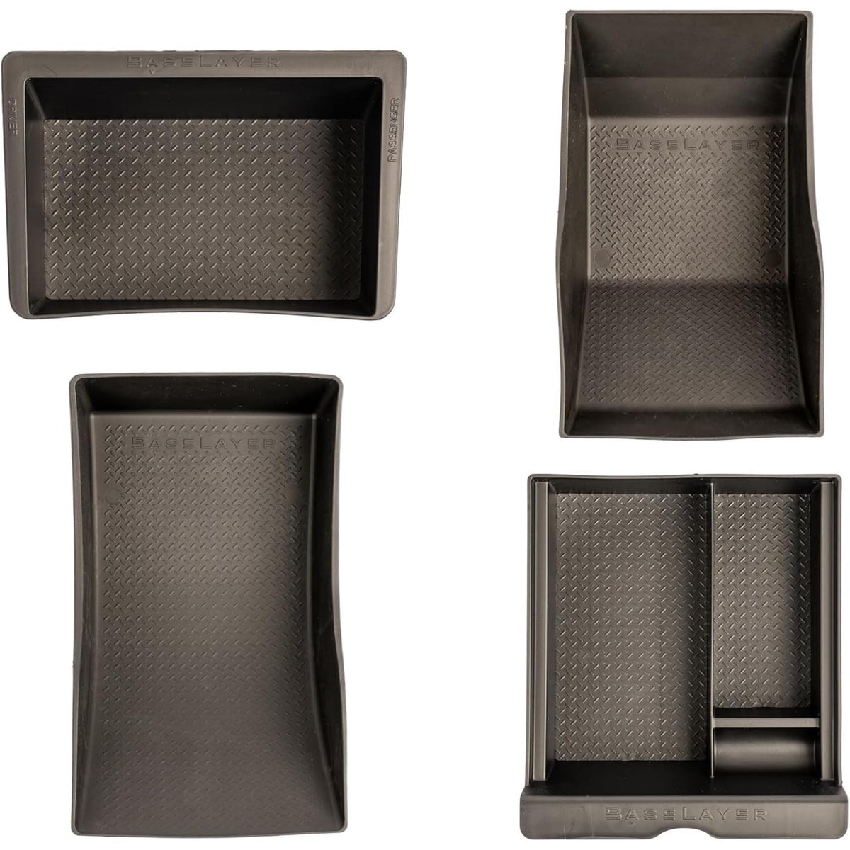 Vehicle OCD front view tray set showing neat compartments and quick access benefits