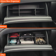 Vehicle OCD close-up of interlocking dividers showing stable organization benefit