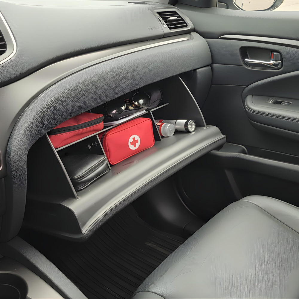 Vehicle OCD holding sunglasses and small accessories to prevent shifting benefit