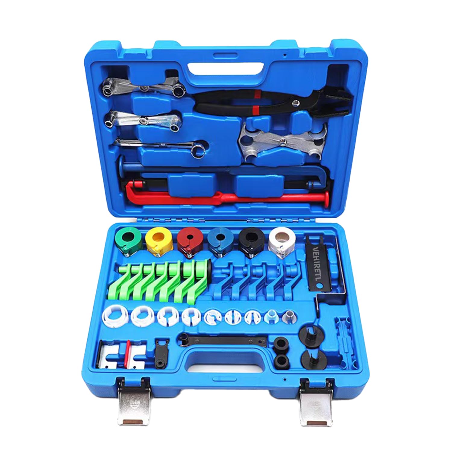 VEHIRETL front case showing compact, organized storage and portability benefits