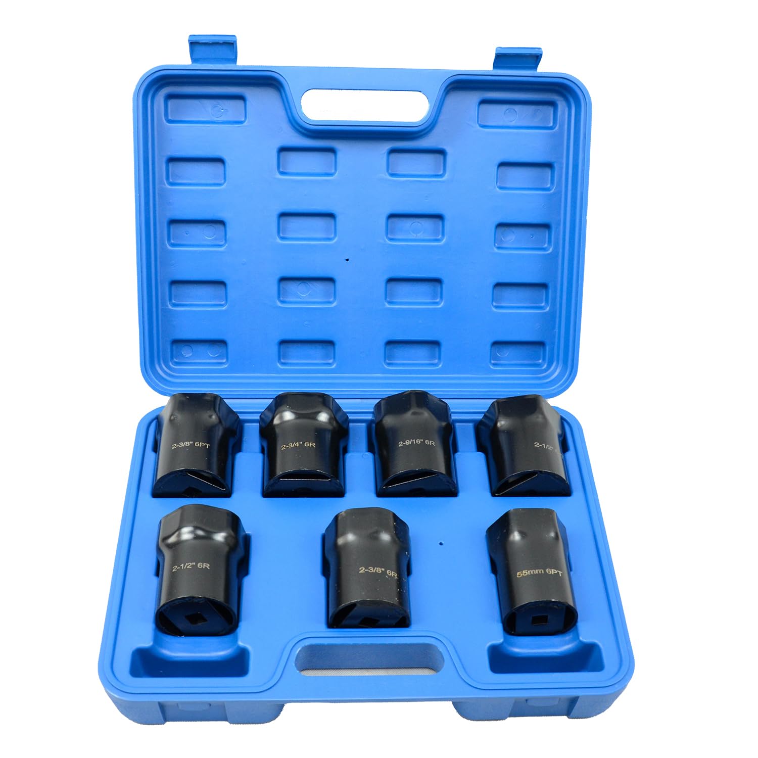 VEHIRETL front packaging showing 7-piece socket set and included sizes for quick ID and purchase benefit