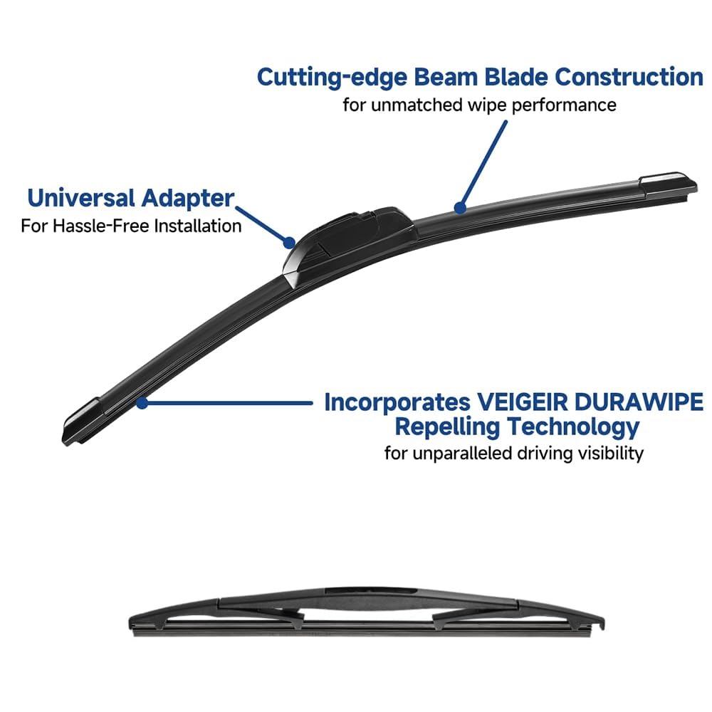 VEIGEIR close-up of rubber edge highlighting smooth streak-free wipe
