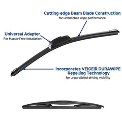 VEIGEIR close-up of rubber edge highlighting smooth streak-free wipe