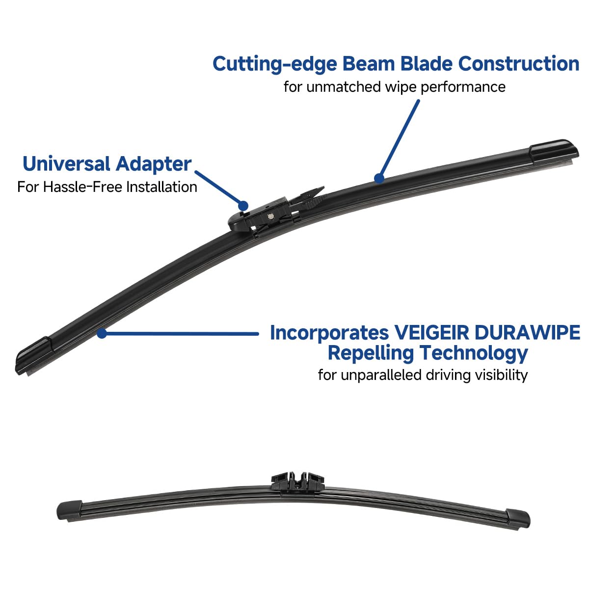 VEIGEIR close-up of natural rubber edge delivering smooth, streak-free wiping
