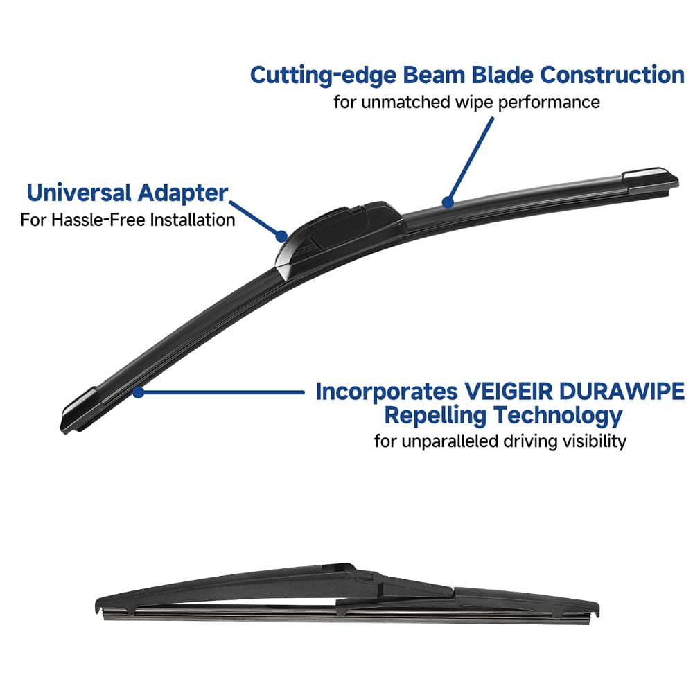 VEIGEIR close-up of natural rubber edge delivering smooth wiping