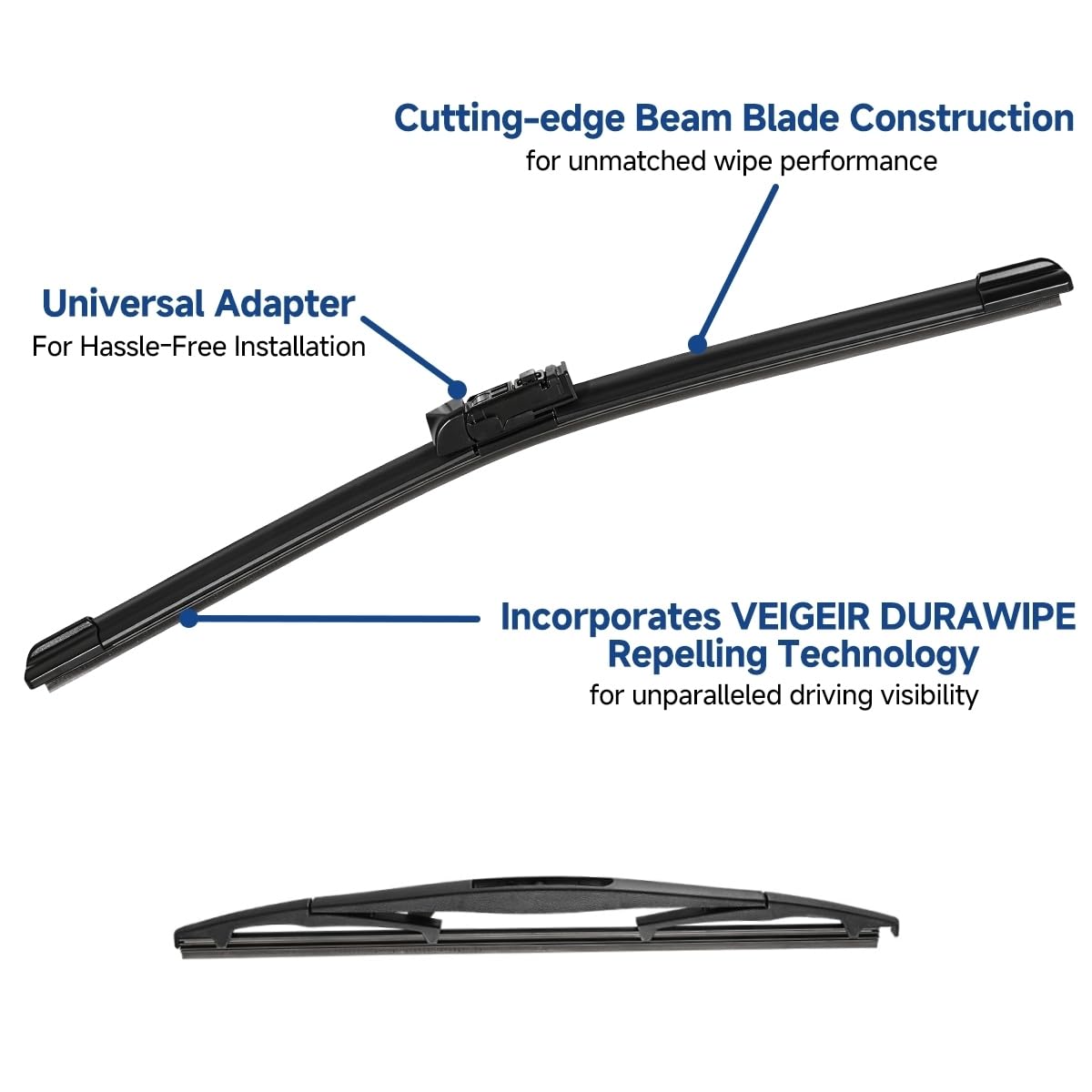 VEIGEIR close-up of natural rubber edge delivering smooth, streak-reducing wipes