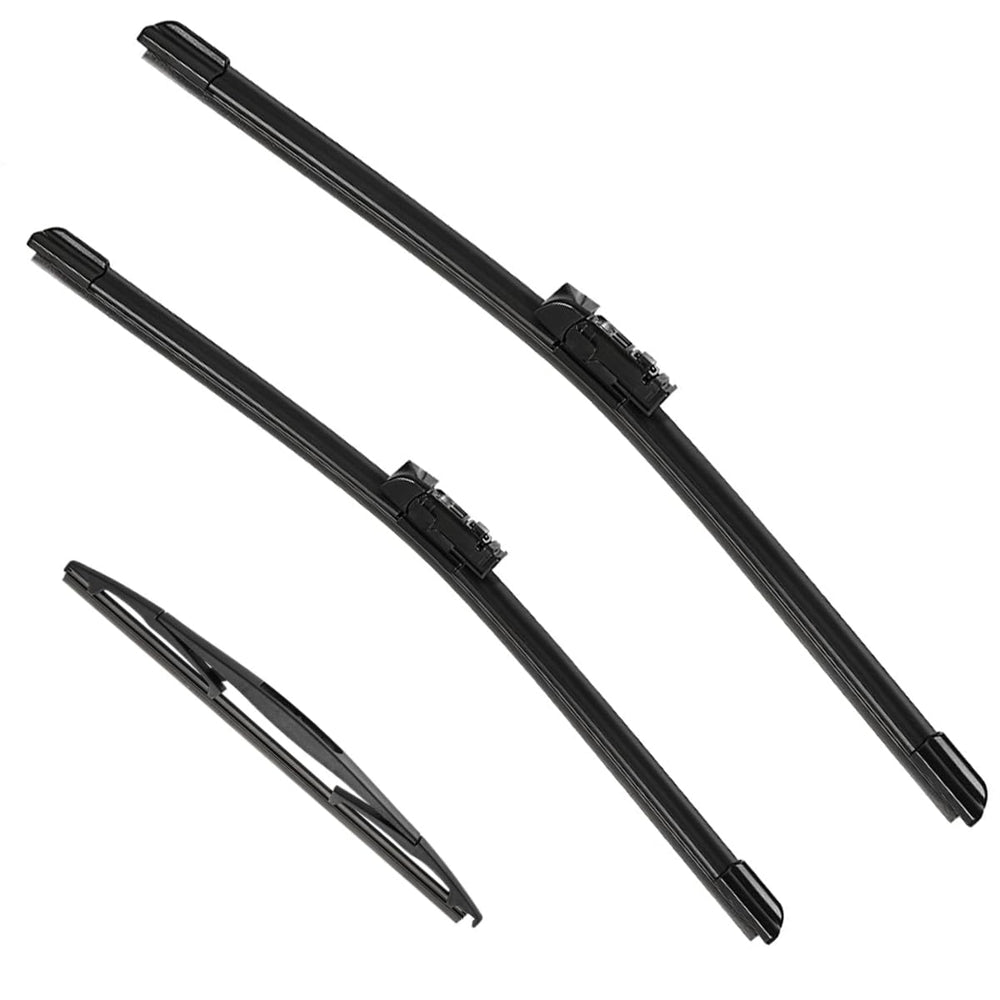 VEIGEIR blades laid out with ruler showing 26", 17", 14" correct sizes