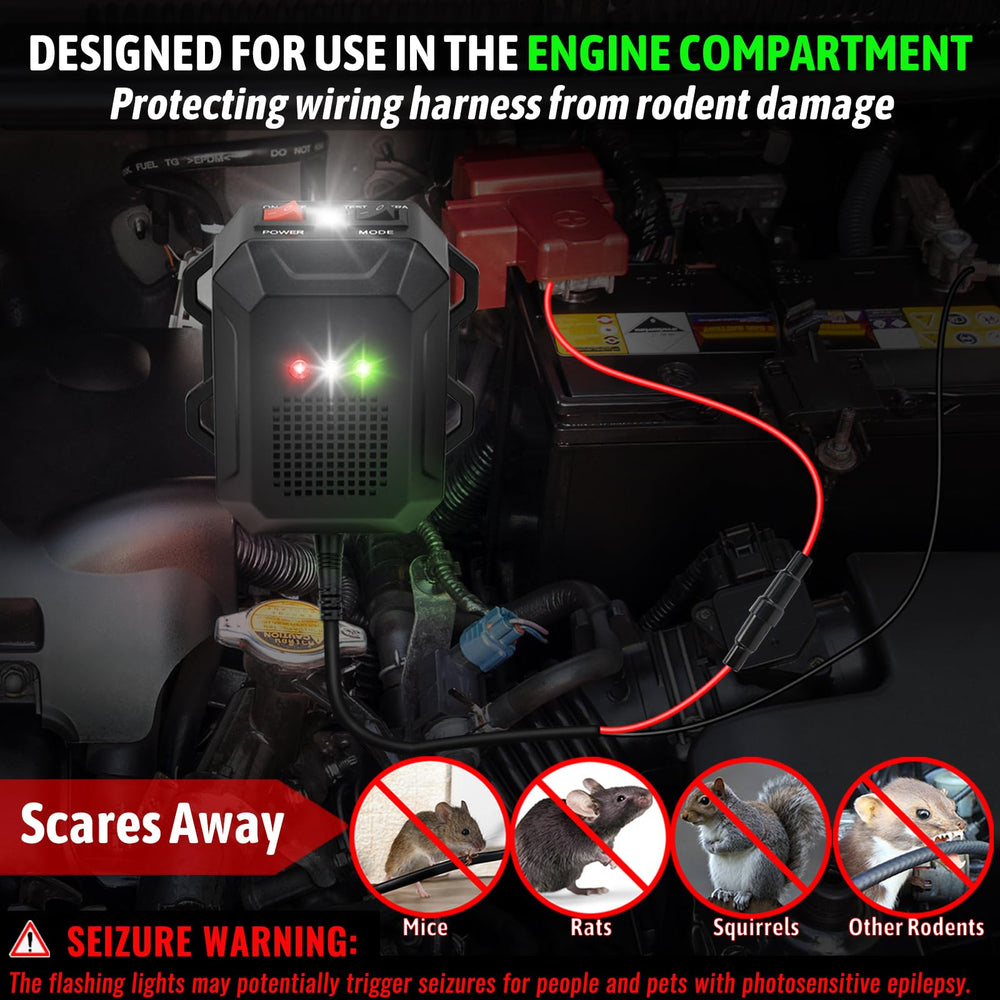 Vekibee installed in engine bay protecting wiring and components from rodents